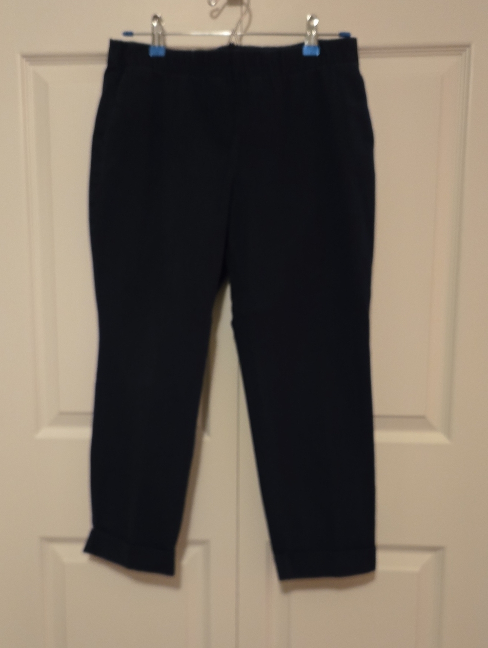 J Jill Navy Women's Pull-On Cuffed Ankle Pants